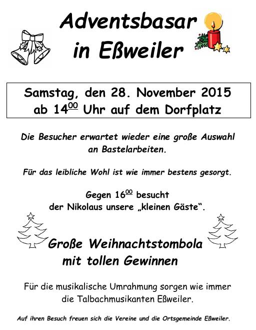 2015 Adventsbasar Essweiler